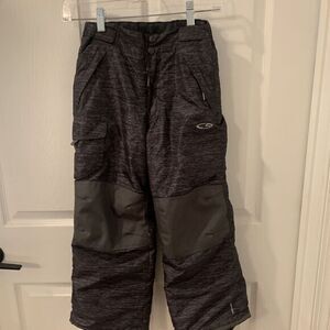 Champion Ski‎ Snow Pants Heather Black Kids Small (6-7) Double Knee Venturedry